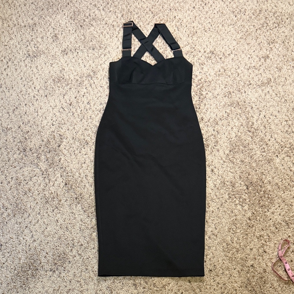 Ted Baker Elegant Black Midi Dress